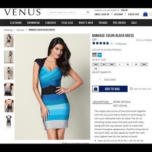 Blue Bandage Dress XL